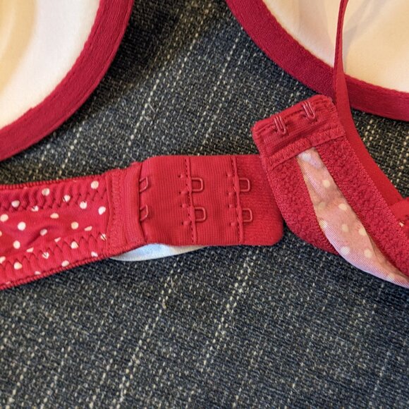 Maidenform Polka Dot Red Bra 38D - Picture 3 of 5